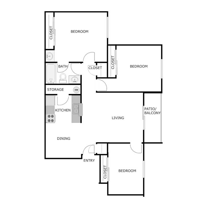 Floor Plans - Timber Ridge Apartments - Dayton, Ohio - A PRE/3 Property